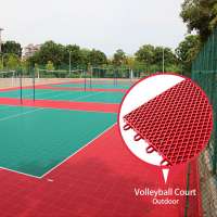 100% environmental pp plastic material portable interlocking volleyball court flooring