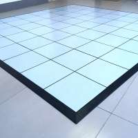 Easy Lay PVC Wooden Portable Dance Floor Events Floor, PVC Vinyl Dance Floor, White Black Dance Floor Can Printed Logo