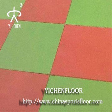 Decorative seamless outdoor rubber flooring