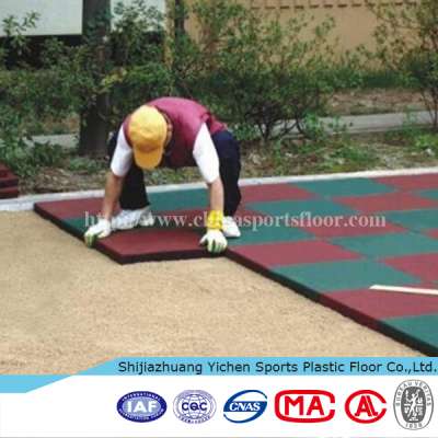 outdoor playground hard material rubber ground gym mat