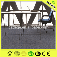 Decorative Commercial Loop Pile 100% PP Removable Carpet Tiles 50*50